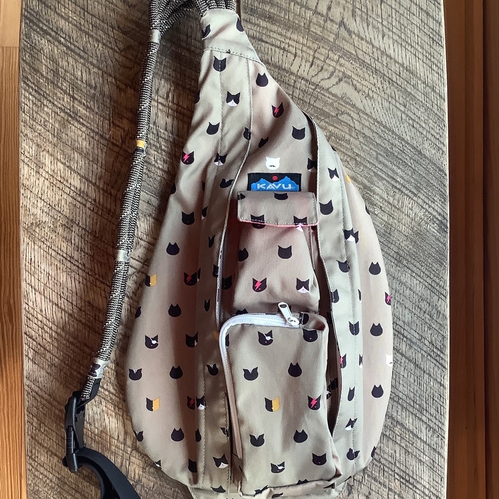 Kavu Cattitude Rope Sling Bag Great Condition